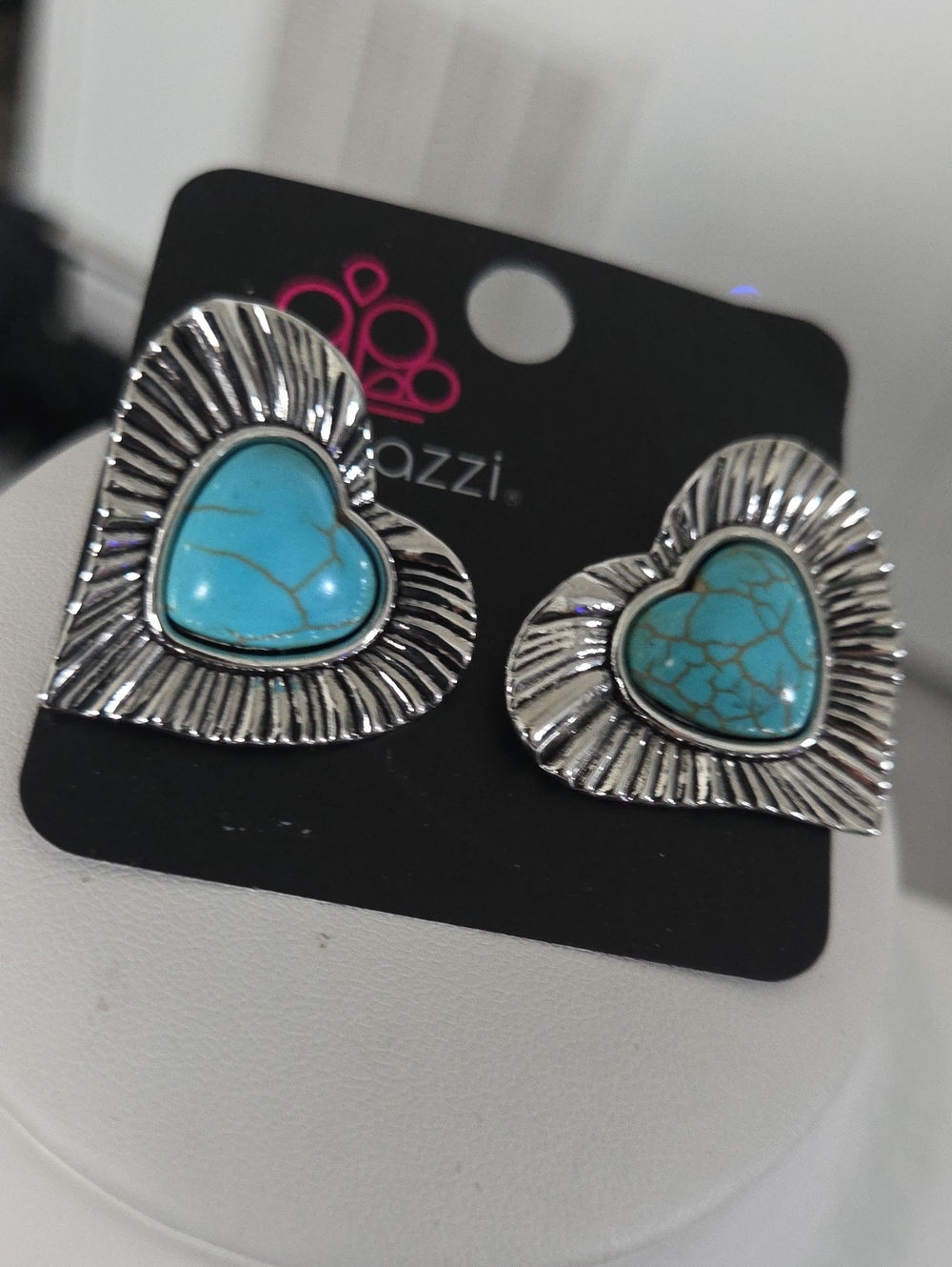 Paparazzi Rustic Romance Blue Post Earrings NWT